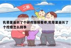 乳晕里面长了个硬疙瘩摸着疼,乳晕里面长了个疙瘩怎么回事